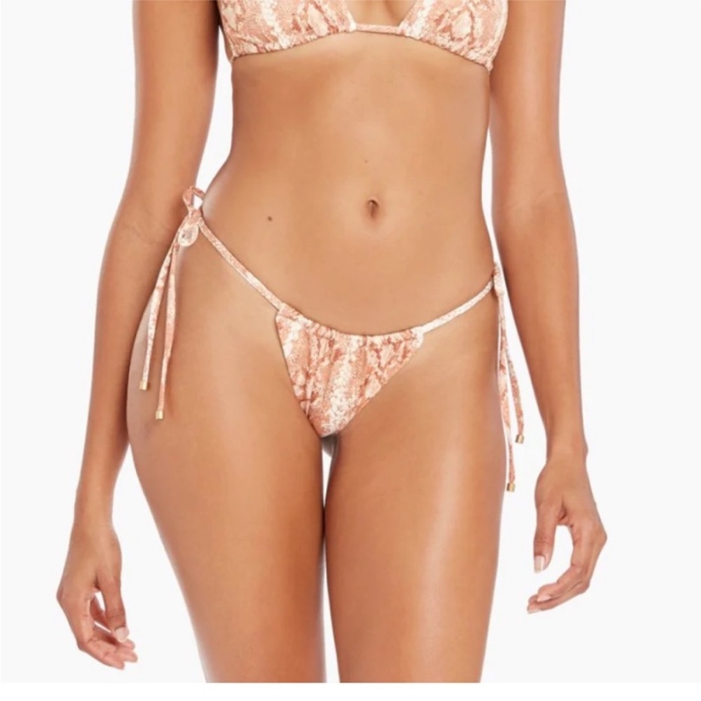 NWT Vitamin A Bottom 'Milana' Bikini in Sand Snake. Size 10/L